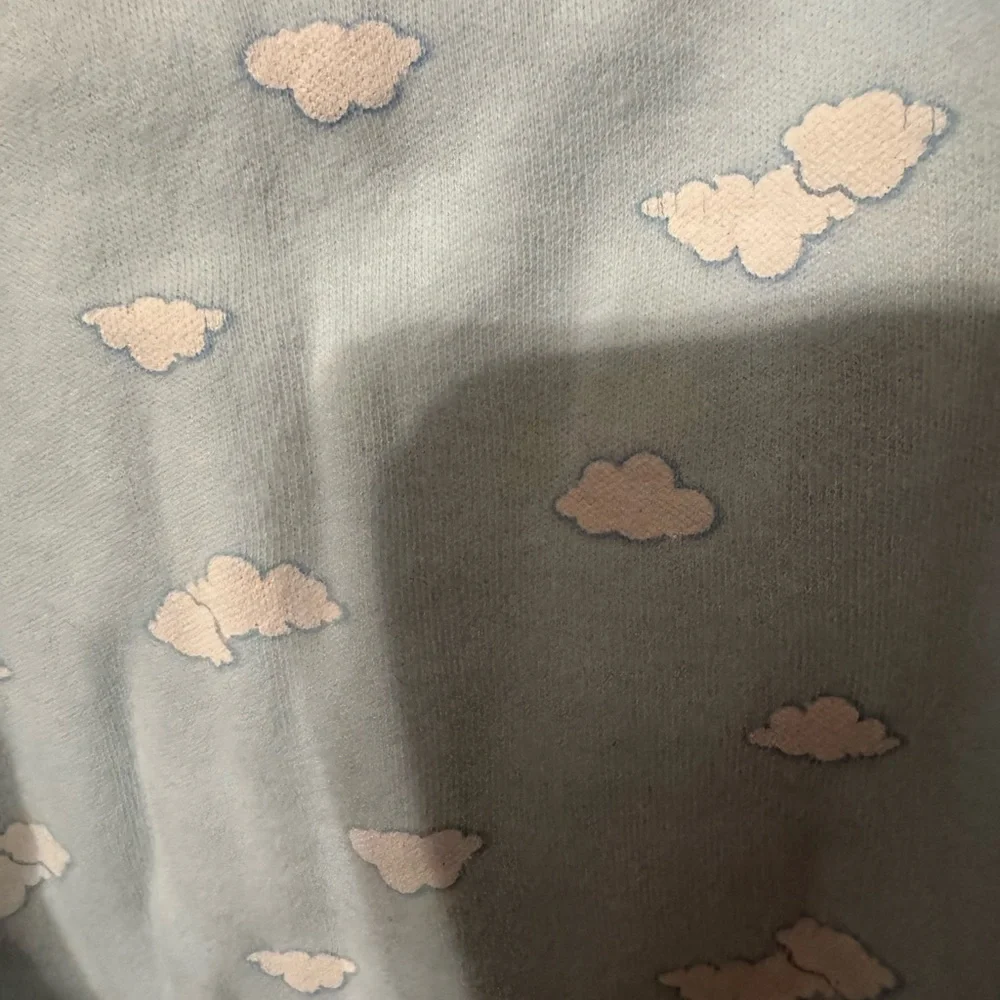 Little Me Blue and White Cloud Bear Sleep Sacks and sleeper with zipper. NWOT